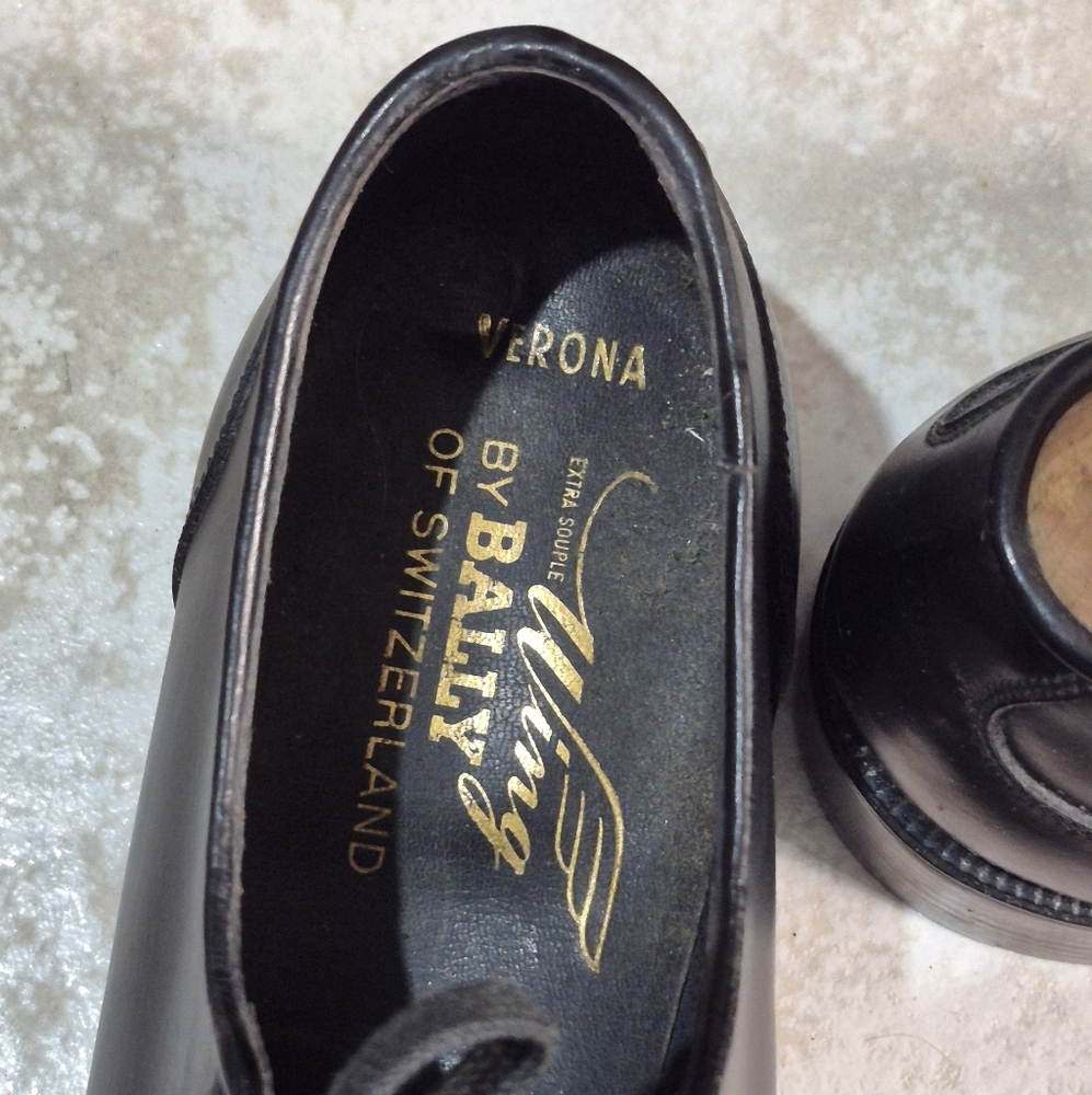 Bally Men's VERONA Black Leather Dress Shoes - Picture 7 of 11